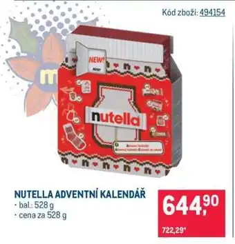 Nutella adventní kalendář