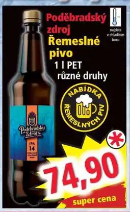 Norma Poděbradský zdroj Řemeslné pivo nabídka