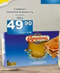 Jip Campioni semolinové těstoviny nabídka