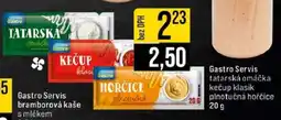Jip Gastro Servis tatarská omáčka kečup klasik plnotučná hořčice nabídka