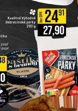 Jip Kvalitně Výhodně Debrecínské párky nabídka