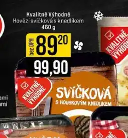 Jip Kvalitně Výhodně Hovězí svíčková s knedlíkem nabídka