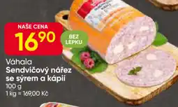 Hruška Váhala Sendvičový nářez se sýrem a kápií nabídka