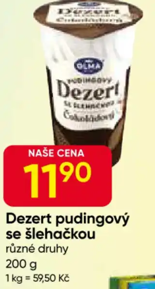 Hruška Olma Dezert pudingový se šlehačkou nabídka