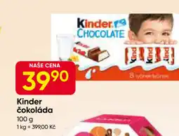 Hruška Kinder čokoláda nabídka