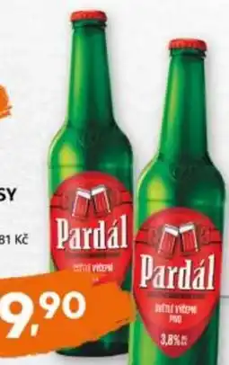 Trefa PARDÁL světlé pivo výčepní nabídka