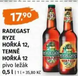 Trefa Radegast ryze hořká 12, temně hořká 12 pivo ležák nabídka