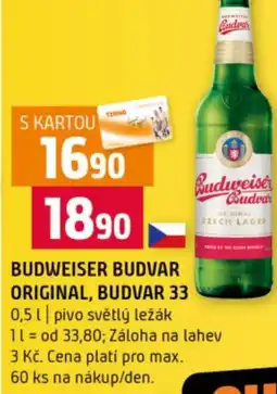 Terno Budweiser budvar original, budvar 33 nabídka