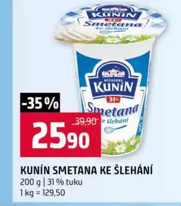 Terno Kunín smetana ke šlehání nabídka
