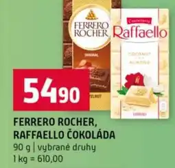 Terno Ferrero rocher, raffaello čokoláda nabídka