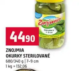 Terno Znojmia okurky sterilované nabídka