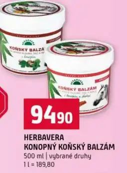 Terno Herbavera konopný koňský balzám nabídka