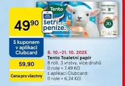 Tesco Tento Toaletní papír nabídka