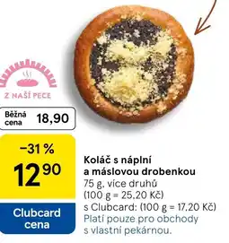 Tesco Koláč s náplní a máslovou drobenkou nabídka