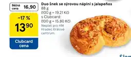 Tesco Duo šnek se sýrovou náplní s jalapeños nabídka