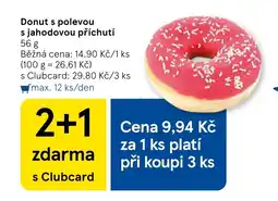 Tesco Donut s polevou s jahodovou příchutí nabídka