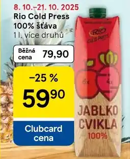 Tesco Rio Cold Press 100% šťáva nabídka