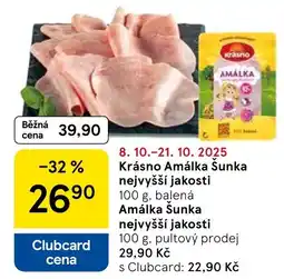 Tesco Krásno Amálka Šunka nejvyšší jakosti nabídka