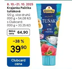 Tesco Krajanka Paštika tuňáková nabídka
