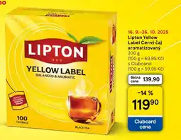 Tesco Lipton Yellow Label Černý čaj aromatizovaný nabídka