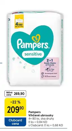 Tesco Pampers Vlhčené ubrousky nabídka