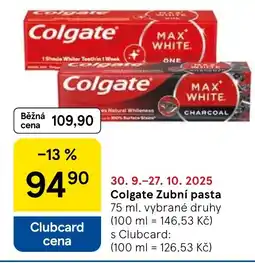 Tesco Colgate Zubní pasta nabídka