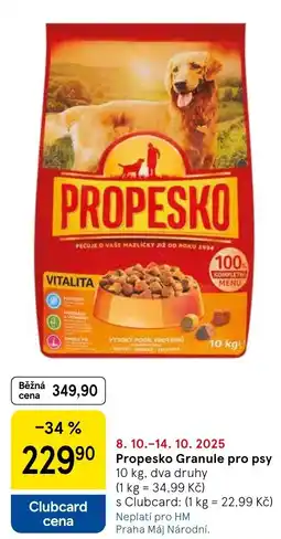 Tesco PROPESKO Granule pro psy nabídka