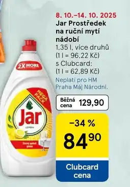 Tesco Jar Prostředek na ruční mytí nádobí nabídka