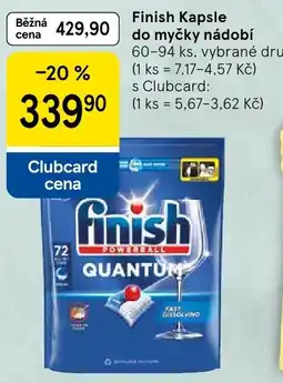 Tesco Finish Kapsle do myčky nádobí nabídka