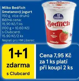 Tesco Milko Bedřich Smetanový jogurt nabídka