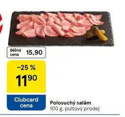 Tesco Polosuchý salám nabídka