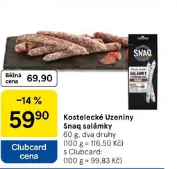 Tesco Kostelecké Uzeniny Snaq salámky nabídka