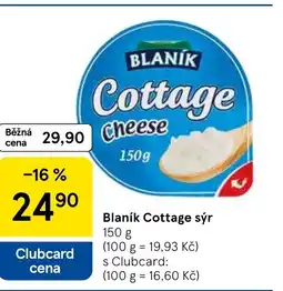 Tesco BLANÍK Cottage sýr nabídka