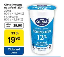 Tesco OLMA Smetana na vaření 12% nabídka