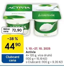 Tesco Activia nabídka