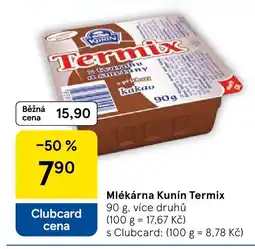 Tesco Mlékárna Kunín Termix nabídka