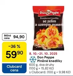 Tesco Don Peppe Plněné knedlíky nabídka