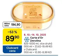 Tesco CARTE D'OR Zmrzlina nabídka