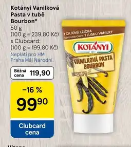 Tesco Kotányi Vanilková Pasta v tubě Bourbon nabídka