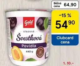 Tesco Gold Plus Povidla švestková slazená nabídka