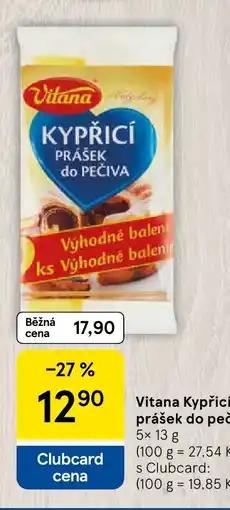 Tesco Vitana Kypřicí prášek do pečiva nabídka