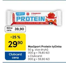 Tesco MaxSport Protein tyčinka nabídka