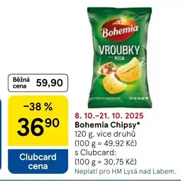 Tesco Bohemia Chipsy nabídka
