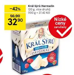 Tesco Král Sýrů Hermelín nabídka