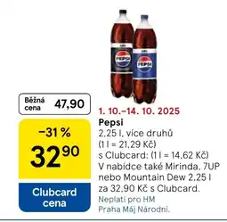 Tesco PEPSI nabídka