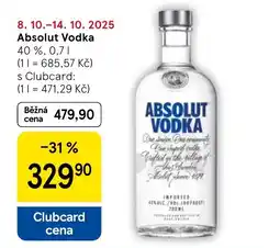 Tesco Absolut Vodka nabídka