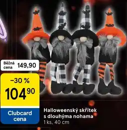 Tesco Halloweenský skřítek s dlouhýma nohama nabídka