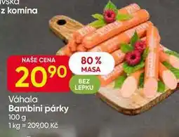 Hruška Váhala Bambini párky 100 g nabídka