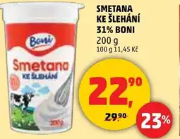 Penny Market Smetana ke šlehání 31% boni nabídka
