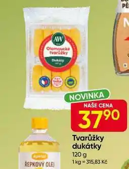 Hruška A.W. Tvarůžky dukátky 120 g nabídka